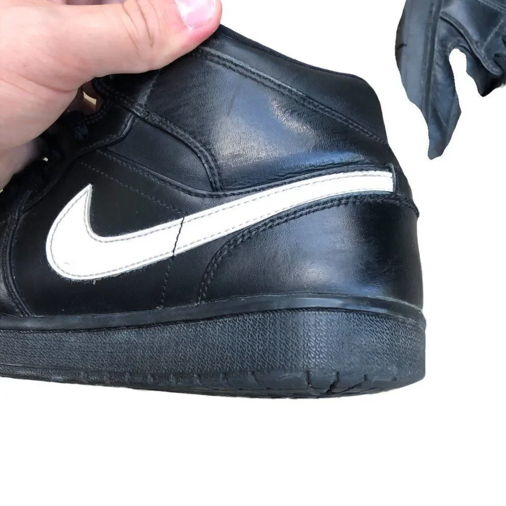 NIKE Air Jordan 1 Mid 'Speckle' Size 8.5 Black - Picture 16 of 16